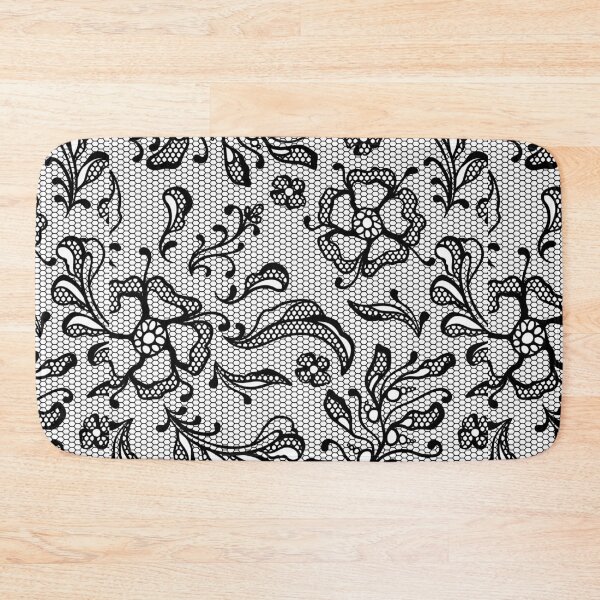 Item preview, Black Lace on White Background designed and sold by AtarangiDesigns.