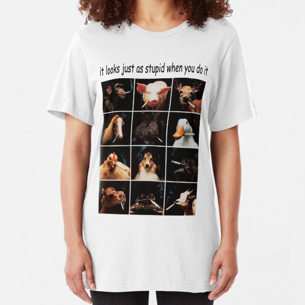 animals smoking shirt