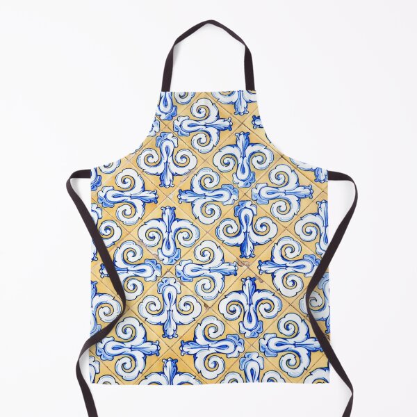 Item preview, Spanish Tiles - Azulejo Blue, Yellow and White Motif Design designed and sold by idovedesign.