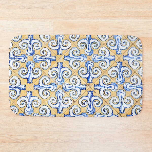 Item preview, Spanish Tiles - Azulejo Blue, Yellow and White Motif Design designed and sold by idovedesign.