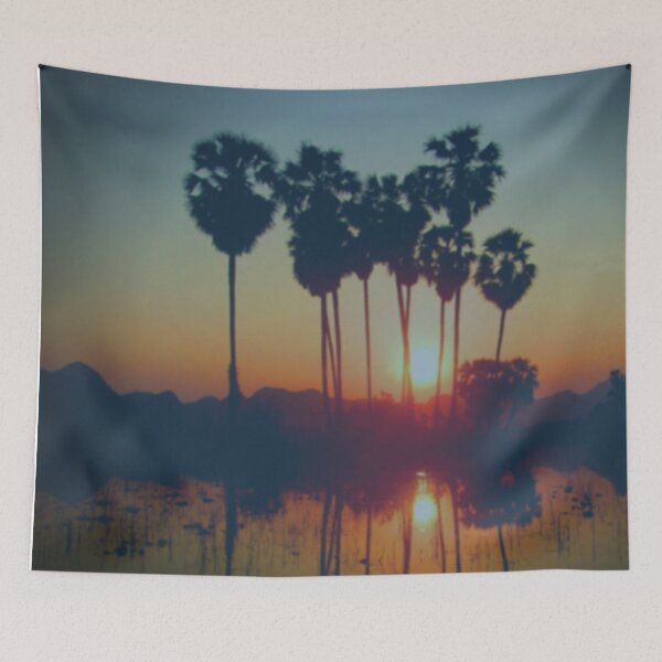 Item preview, Rising sun behind Palm tree designed and sold by wootee-designer.