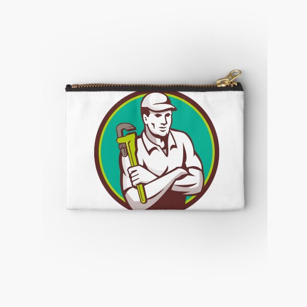 Item preview, Plumber Monkey Wrench Arms Crossed Circle Retro designed and sold by patrimonio.