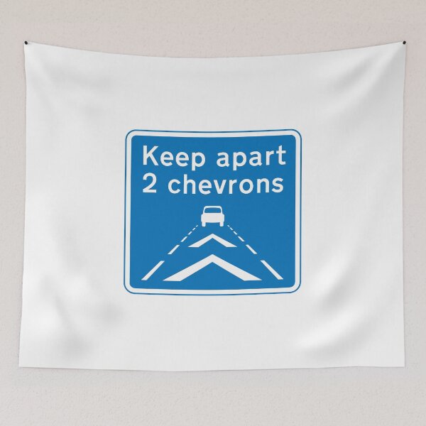 Item preview, Keep Apart 2 Chevrons - UK Motorway Sign designed and sold by WilliamsonMedia.