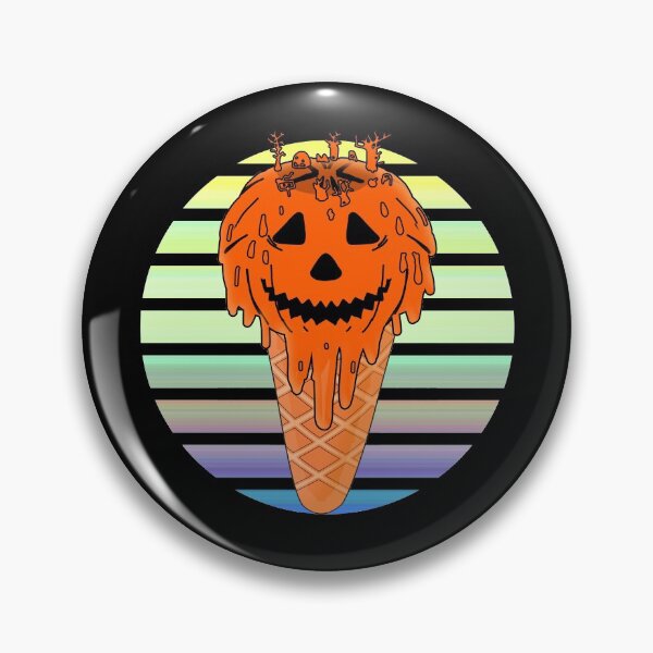 Item preview, Kawaii Halloween Pumpkin Face Ice Cream designed and sold by vineeth.
