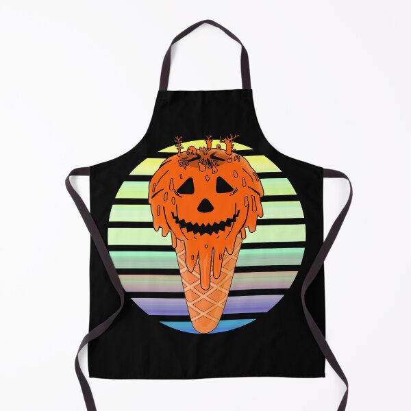 Item preview, Kawaii Halloween Pumpkin Face Ice Cream designed and sold by vineeth.