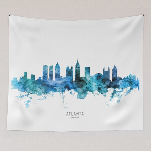 Aperçu de l'œuvre Atlanta Georgia Skyline créée et vendue par ArtPrints.