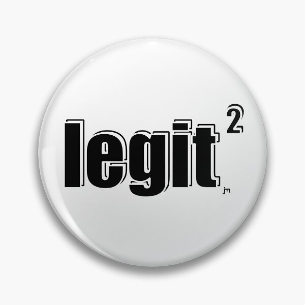 Item preview, "Legit Squared" T-Shirt and Product design. Black text with white outline and transparent background. designed and sold by JohnnyMyass.