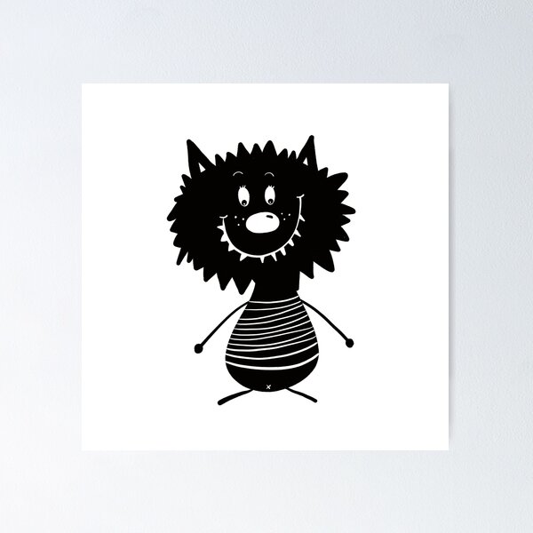 Item preview, Funny black and white creature nr24 designed and sold by KateCrafts.