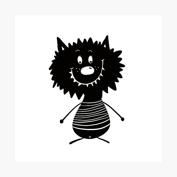 Item preview, Funny black and white creature nr24 designed and sold by KateCrafts.