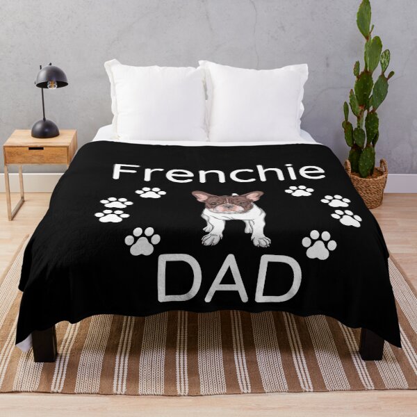 Item preview, Frenchie Dad sketch white brown designed and sold by Beyond Words.