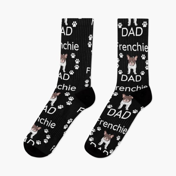 Item preview, Frenchie Dad sketch white brown designed and sold by Beyond Words.