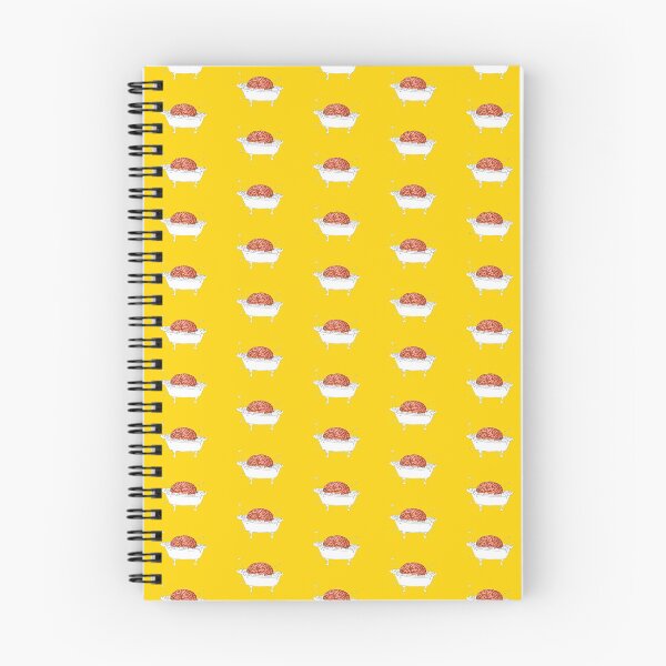 Item preview, Brain in a Tub · Bubble Bath pattern in corn yellow background designed and sold by Natasha Kolton.