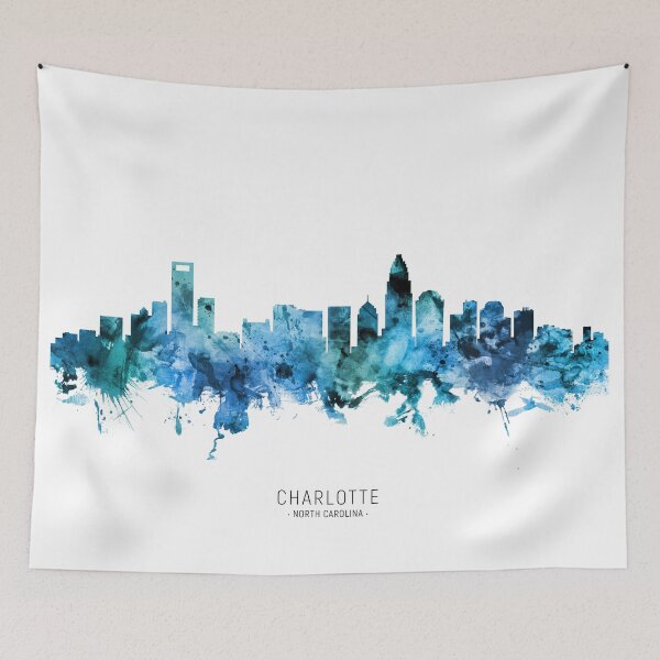 Artikelvorschau, Charlotte North Carolina Skyline entworfen und verkauft von ArtPrints.