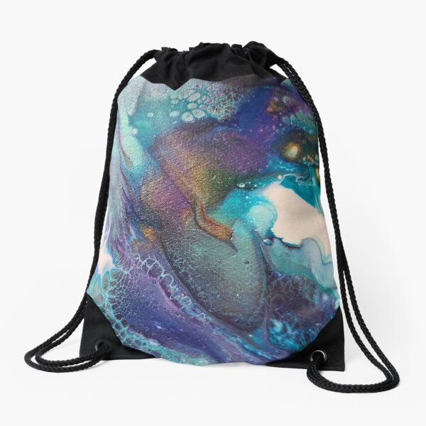 Acrylic Dutch Pour Abstract Art Drawstring Bag