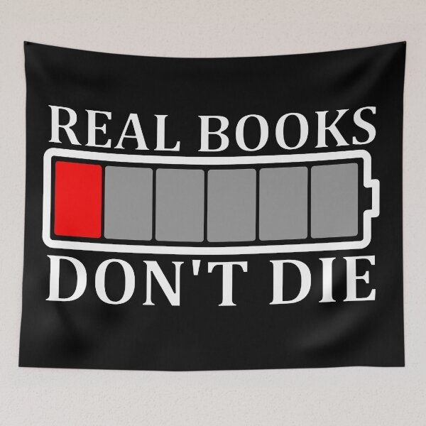 Item preview, Real books don't die designed and sold by NerdySherds.
