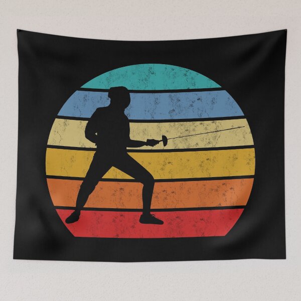 Item preview, Fencing Retro Fencer Silhouette designed and sold by playloud.