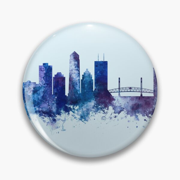 Aperçu de l'œuvre Jacksonville Florida Skyline créée et vendue par ArtPrints.