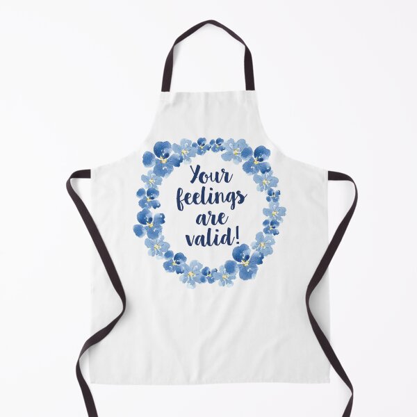 Item preview, Your feelings are valid blue watercolor flowers designed and sold by ApricotBlossom.
