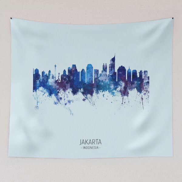 Item preview, Jakarta Skyline Indonesia designed and sold by ArtPrints.