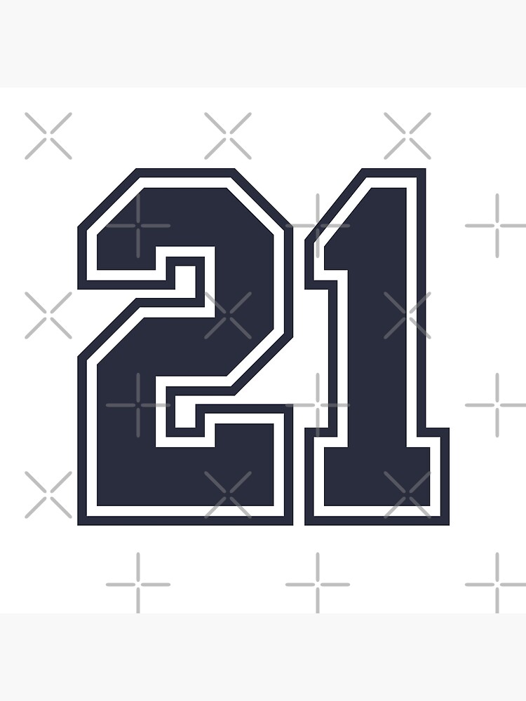 sport number 21 Sticker for Sale by Maelyn-Couch  Sports numbers, Sports  numbers font, Number stickers
