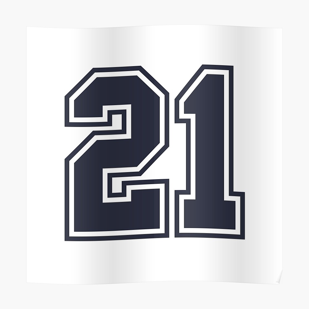 21 sport jersey number, jersey, 21 back number' Sticker