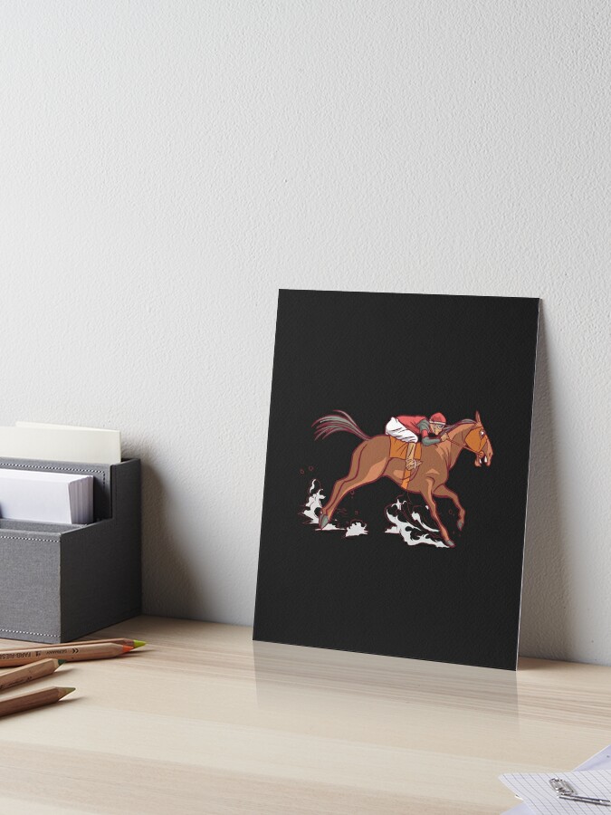 Horse Racing Art Print from Painting | Home Wall Decor | Drawing, Gifts  11x14