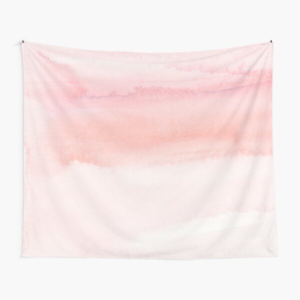 Blush pink hand painted watercolor paint gradient Tapestry