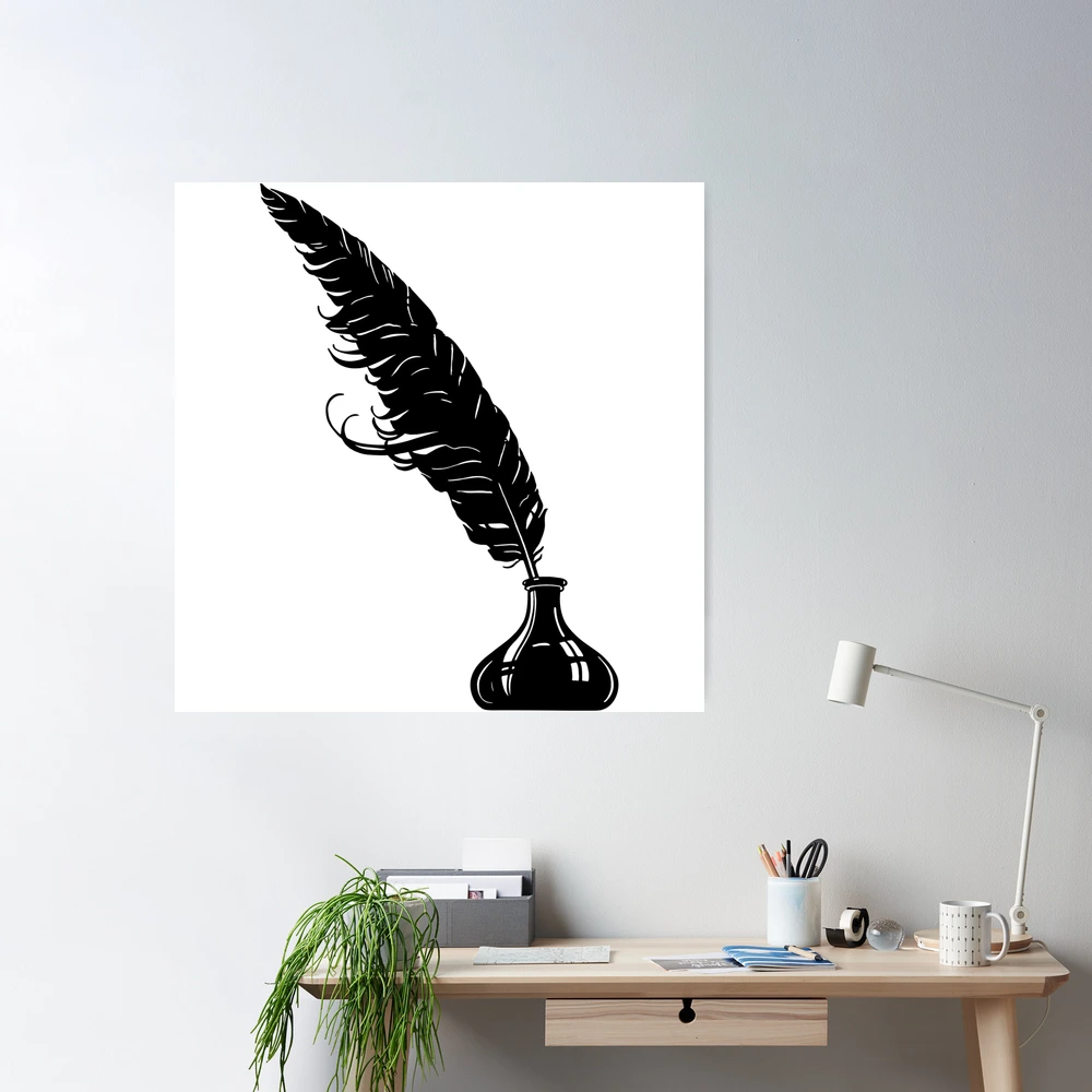 Man riding a Feather Quill Pen For sale as Framed Prints, Photos, Wall Art  and Photo Gifts
