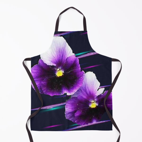 Item preview, EXQUISITELY BEAUTIFUL PURPLE PANSIES, botanical design on abstract background inspired by nature designed and sold by Adri Barnard.
