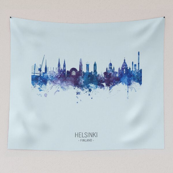 Artikelvorschau, Helsinki Finland Skyline entworfen und verkauft von ArtPrints.