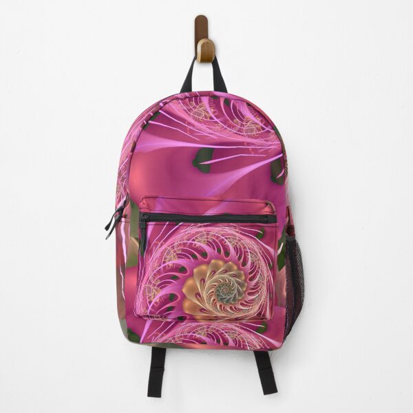 Item preview, spiralling metallic pink abstract flower designed and sold by pinkal.