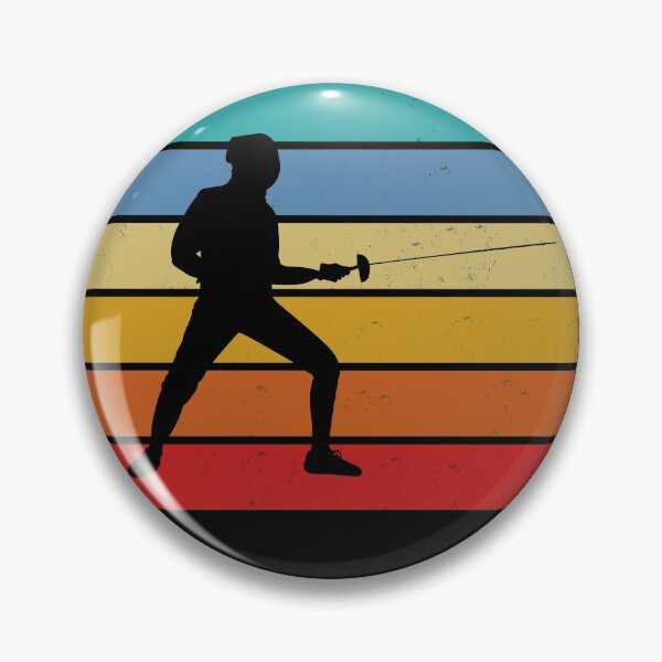 Artikelvorschau, Fechten Retro Fechter Silhouette entworfen und verkauft von playloud.