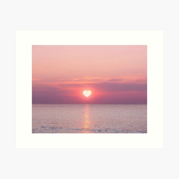 Item preview, PINK HEART SUNSET designed and sold by smackprints.