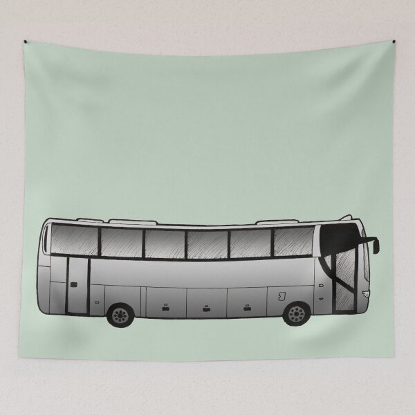 Item preview, Bus in grey scale (green backgrounds) designed and sold by Djoui.