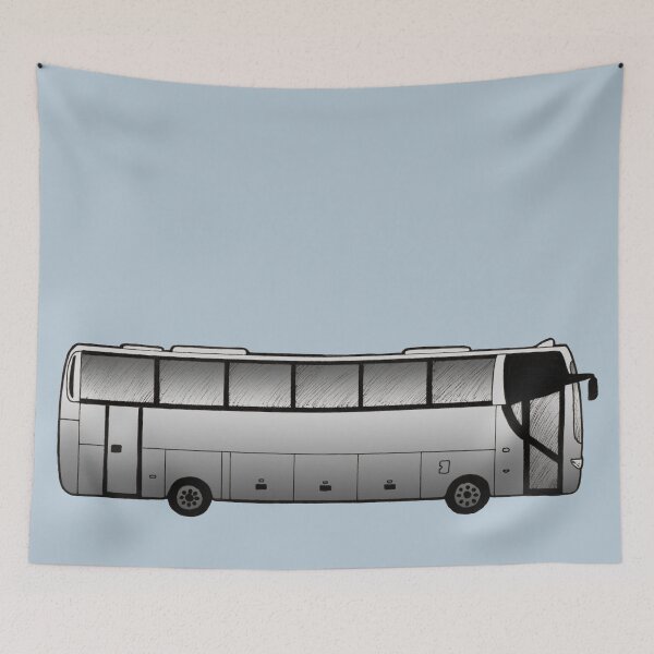 Item preview, Bus in grey scale (blue backgrounds) designed and sold by Djoui.