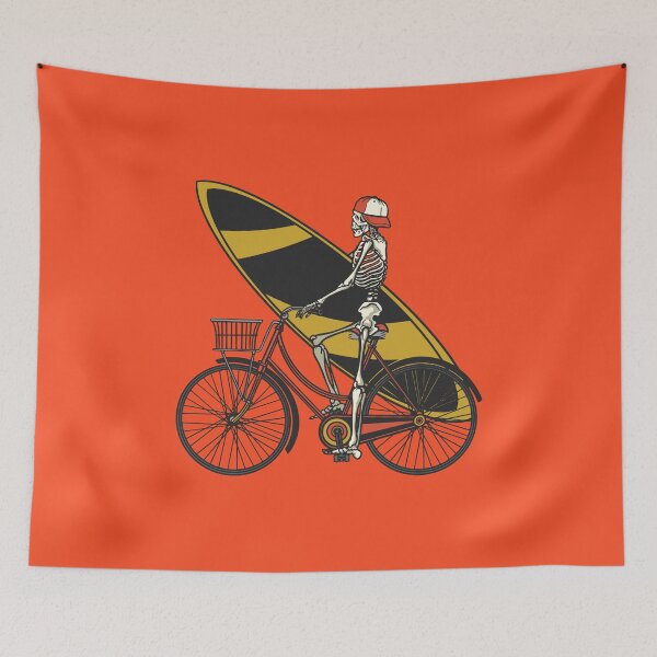 Item preview, Skeleton Sufer rides a bicycle designed and sold by DerSenat.