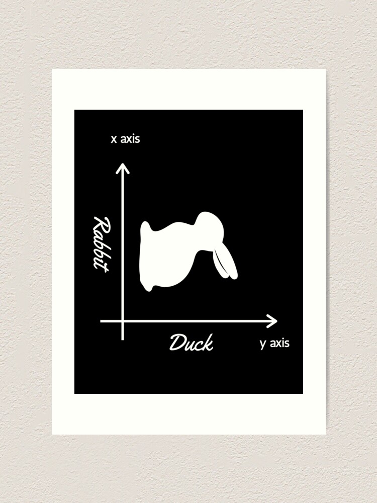 "Rabbit or Duck Optical Illusion Math Philosophy Geometry Graph" Art