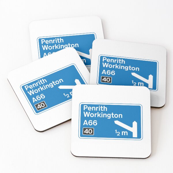 Item preview, Penrith, Workington A66 Motorway Road Sign UK Cumbria designed and sold by Cumbria Guru.