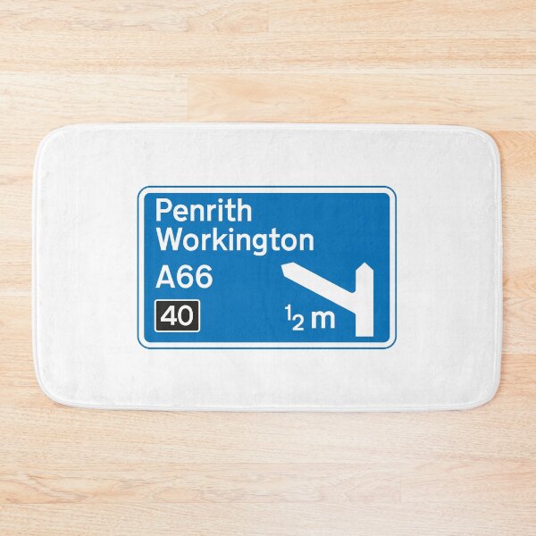 Item preview, Penrith, Workington A66 Motorway Road Sign UK Cumbria designed and sold by Cumbria Guru.