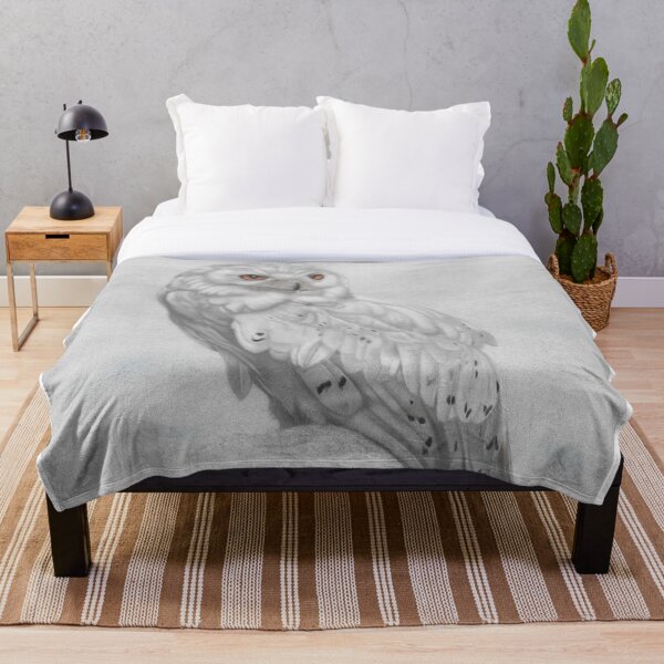 Snowy Owl Throw Blanket