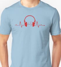 Headphones Heartbeat 2 Unisex T-Shirt