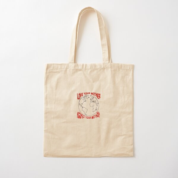Love your mother design Bolsa de algodón