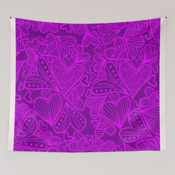 Item preview, Zentangle Inspired Art Heart Purple Pink designed and sold by REApparelCo.