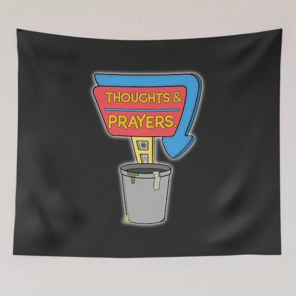 Item preview, thoughts and prayers designed and sold by BaconPancakes21.