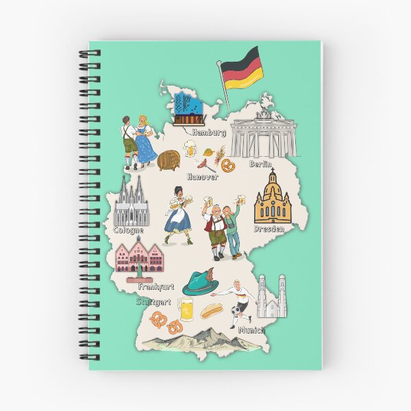Item preview, Germany Map, Oktoberfest, major cities and Landmarks Map of Germany with flag designed and sold by mashmosh.