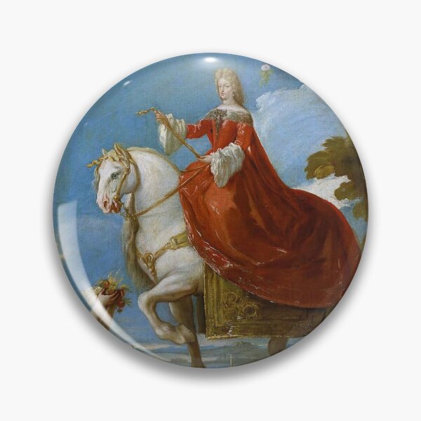 Item preview, Doña Mariana de Neoburgo a caballo on Horseback portrait - Vintage painting designed and sold by Vintage Designs +.