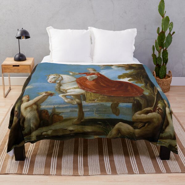 Item preview, Doña Mariana de Neoburgo a caballo on Horseback portrait - Vintage painting designed and sold by Vintage Designs +.