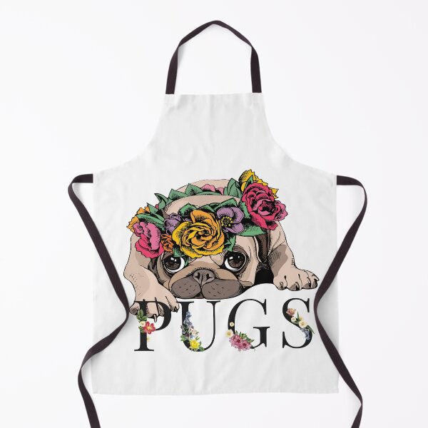Item preview, Floral Pug designed and sold by DogsHearted.