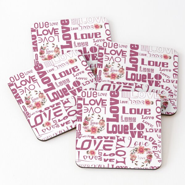 Item preview, f BEAUTIFUL WORDSMITH - LOVE TYPOGRAPHY WITH RED SUNFLOWERS FLORAL WREATHS AND SINGLE FLOWERS designed and sold by Artistree.