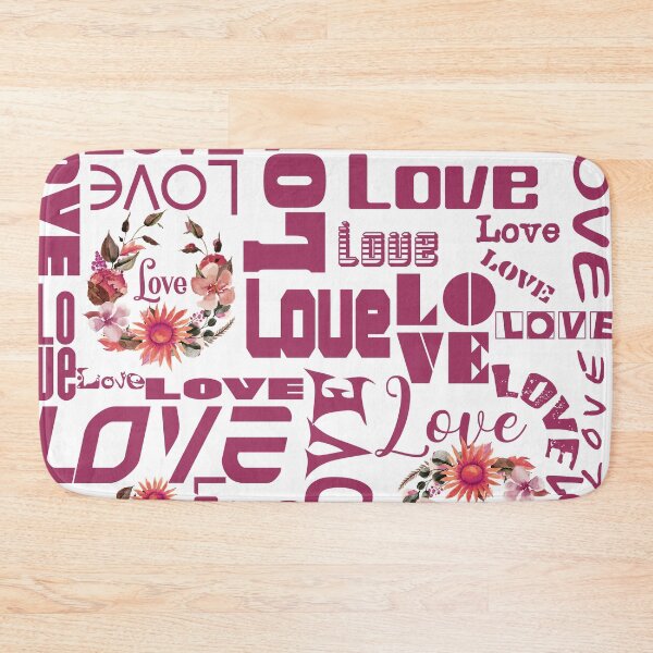 Item preview, f BEAUTIFUL WORDSMITH - LOVE TYPOGRAPHY WITH RED SUNFLOWERS FLORAL WREATHS AND SINGLE FLOWERS designed and sold by Artistree.
